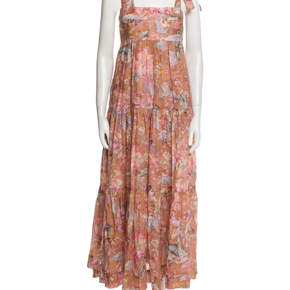Zimmermann Floral Peach Maxi Dress